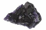 Dark Purple Cubic Fluorite Crystal Cluster - China #142381-2